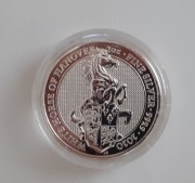 Bestie Królowej - Biały Koń - 2020 - 2 Uncje Srebra 