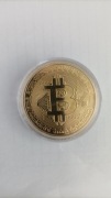 Moneta kolekcjonerska pozłacana Bit Coin