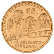 2 zł 65 rocznica oswobodzenia KL Auschwitz-Birkenau 2010 worek menniczy