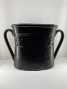 wazon ceramiczny HOGANAS KERAMIK STONEWARE SWEDEN ciemny brąz 16cm