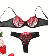 Komplet bielizny erotycznej sexy walentynki serduszka  