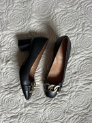 Kazar 39 Gaura czarne czółenka z skóra licowa nowe