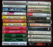 Zestaw 24 kaset magnetofonowych punk, rock, metal, pop, jazz, folk, gotyk