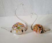 Łabędzie szkło murano