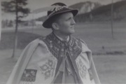 Góral w stroju ludowym z dedykacją dla Państwa Żurków Rzeszów 1964r