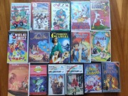 Zestaw 16 kaset VHS z bajkami