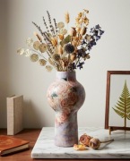 Designerski wazon 30 cm | Premium Art | Mixmedia upcykling unikat design