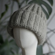 Gruba czapka z wełny owczej, hipster beanie na zamówienie