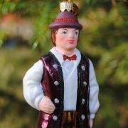 Figurka folkowa - Kurp - bombka szklana - polskie rękodzieło