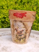 Doniczka hand-made terakota malowana