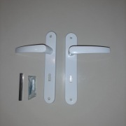 KLAMKA DO DRZWI DRZWIOWA SZYLD BIAŁA