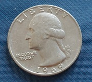 1/4 dolara 1969 USA Washington