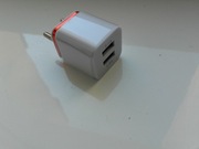 Ładowarka 2xUSB, uniwersalna 5V, 2,1A+1,0A Biała z
