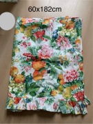 Firanka zasłona zazdrostka z tasiemką w kwiaty wielokolorowa około 60x182cm