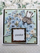 Kartka z gratulacjami urodzenie dziecka ręcznie robiona 