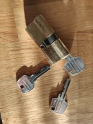 Wkładka bębenkowa GERDA WKE1 30/40 mm mosiądz + 3 klucze + pudełko