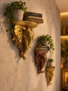 Luksusowa Konsola ścienna SŁOŃ Elephas zestaw glamour boho dekoracja 