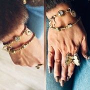 Bransoletka sznurkowa brązowa z intencją | handmade | cyrkonia | jak Tous