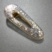 Błyszcząca spinka do włosów, biała