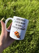 Kubek biały 330 ml ciężka praca jeszcze nikogo nie zabiła