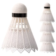 Lotki nylonowych do badmintona 5 sztuk zestaw lotek wytrzymałe białe