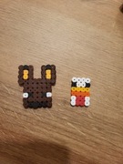 Kurczak i nietoperz  minecraft z koralików 