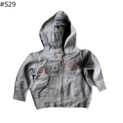 Bluza 3-6 msc 62-68cm szara z aplikacją 