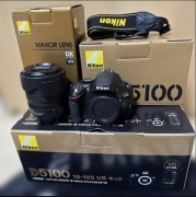 NIKON D5100 Zestaw sklepowy, Obiektyw 18-105mm, torba, pasek, JAK NOWY