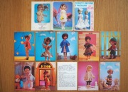 Roboty ręczne z włóczki dla lalek, lalki pocztówki 