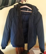 Kurtka zimowa Fishbone XXL granatowa z kapturem nowa