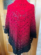 Ażurowa chusta ombre szydełko 