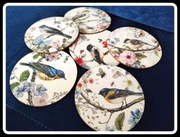 Podstawki pod kubki ptaszki NOWE 6 sztuk komplet