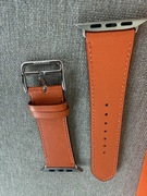 Pasek Apple Watch Hermes Single Tour 42- 49mm pomarańczowy skóra naturalna