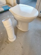 Toaleta/Miska klozetowa na budowę z rurą