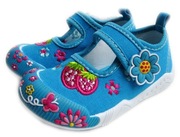 American Club Kapcie Sandałki Niebieskie Wkładka 13cm Rozmiar 21 NOWE!