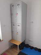 Szafka BHP MALOW 220x60x50 z ławeczką, stan bdb, do firmy, pracownicza