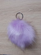 Brelok pompon futerko duży fioletowy 
