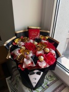 Słodki Jadalny Bukiet Ferrero róże mydlane Zestaw Prezentowy na Urodziny
