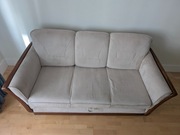 Kanapa rozkładana, 200 cm, beżowa, klasyczna