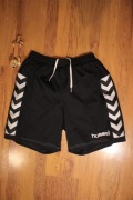Spodenki Hummel r. S poliestrowe męskie czarne sportowe krótkie 