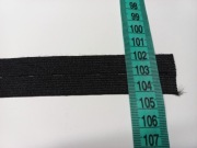 Guma czarna dziana 25mm z dziurkami dziurami regulowana płaska taśma gumowa