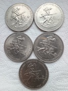 Zestaw 5 monet 500 zł, 50-Rocznica Wojny Obronnej.