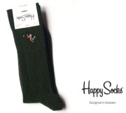 Skarpety Happy Socks Tennis Crew EU 41-46 zielone z haftem tenisowym