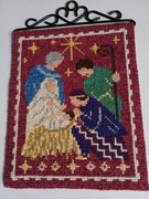 BOŻE NARODZENIE..ŚLICZNY OBRAZEK TYPU GOBELINOWEGO-SZWECJA+GRATIS 