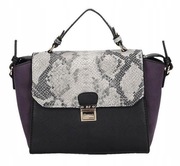 Nowa torebka David Jones zamszowa wężowa fioletowa bigiel retro kuferek 