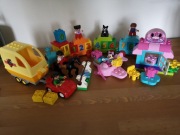 klocki Lego Duplo 3 zestawy 10830 Minnie 10807 Przyczepa 10847 Pociąg