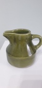 Ceramiczny dzbanuszek/mlecznik/wazonik w kolorze zieleni połysk