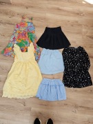 ZESTAW SUKIENKI SPODNICE 134 140 H&M RESERVED ZARA