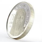 Jezus 25 Dram Srebro 925  48 gram   Nakład 100 sztuk !!!