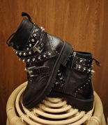 Buty botki trapery trzewiki Zara ćwieki dżety 36